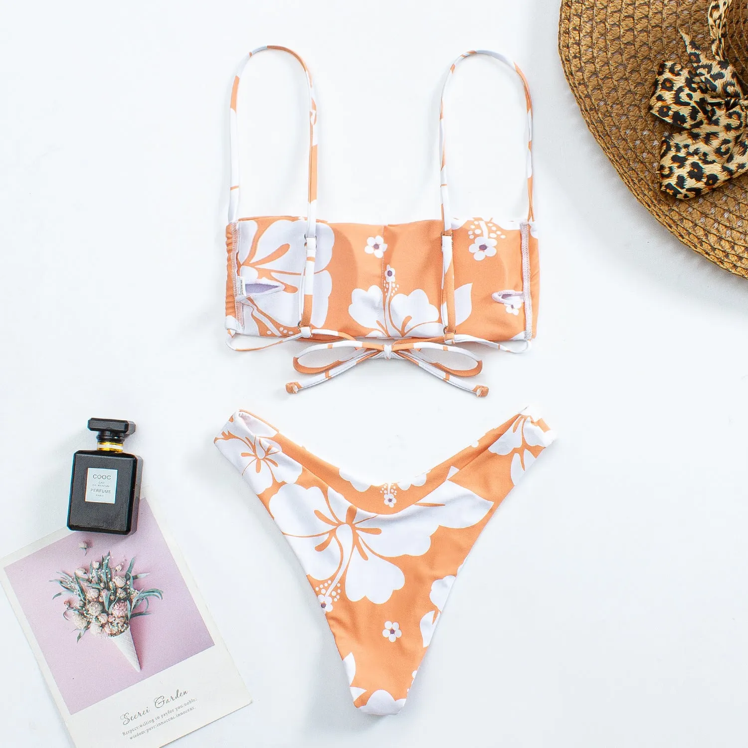 Floral Printed Summer Trendy Bikini Ladies Two Piece Sets Swimwear Wholesale Swimsuits Vendors