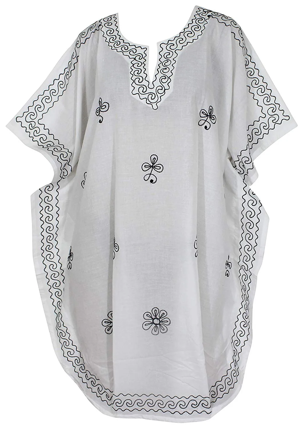 LA LEELA Rayon 01 Solid Women's Caftan Kimono Nightgown Beachwear Cover up Dress