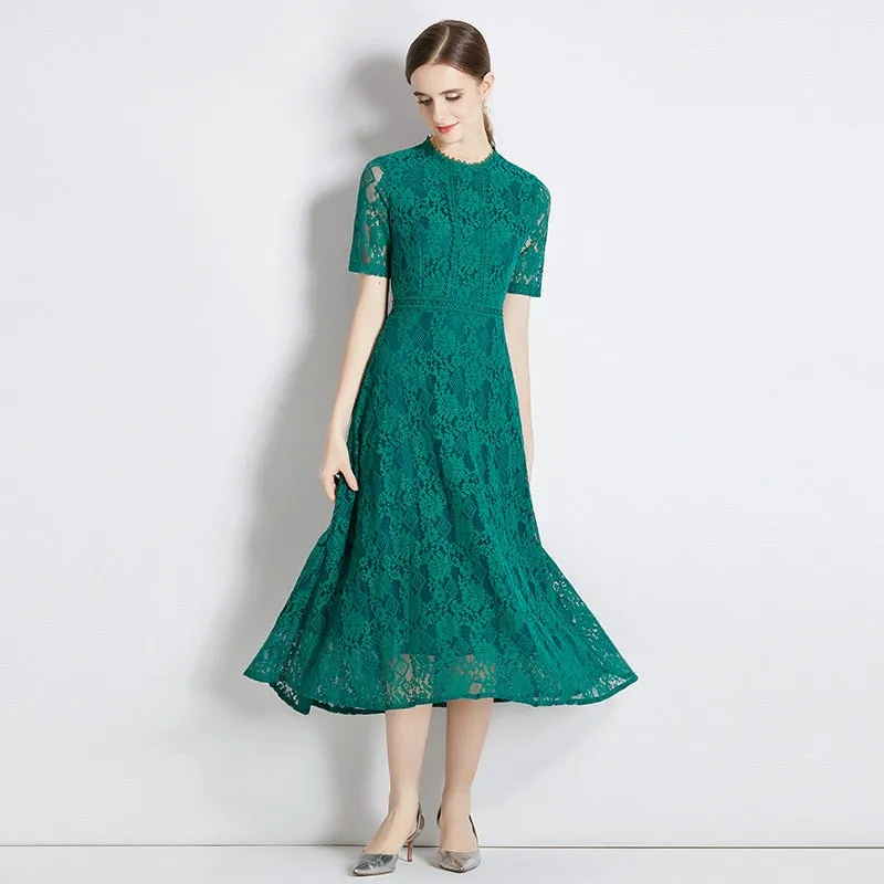 Summer Women Graceful Lace Dress